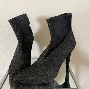 Black glittery boots